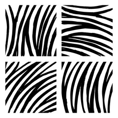 vector collection of hand drawn zebra patterns