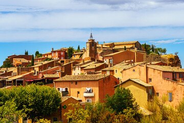Fototapeta na wymiar Old village on a hill. Roussillon, France