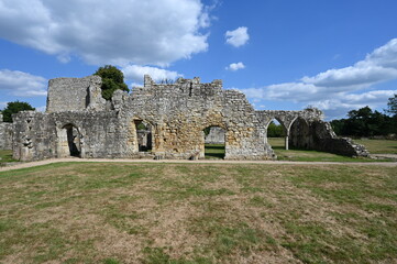 Fototapeta na wymiar A ruined Abbey in the UK founded in 1200. 
