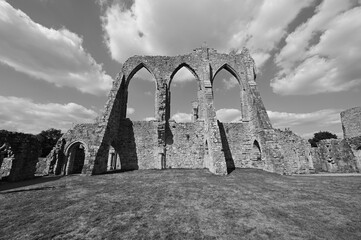 A ruined Abbey in the UK founded in 1200. 
