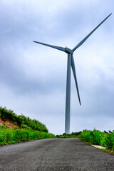 wind turbine on field