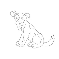 dog coloring page and animal outline design for those who love puppy