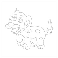 Fototapeta premium dog coloring page and animal outline design for those who love puppy