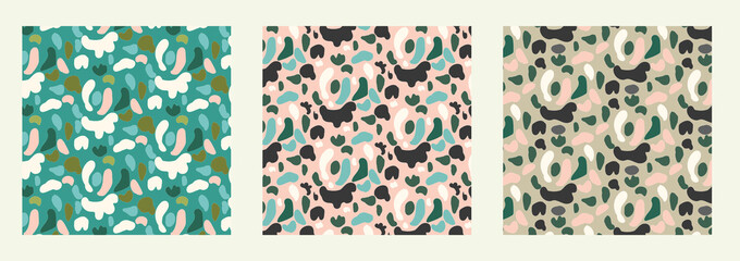 Modern camouflage seamless pattern ,vector abstract pattern design