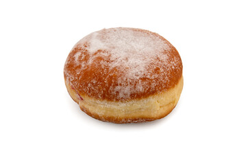 German Krapfen, donut sprinkled with powdered sugar fried for carnival, in Italy called bombolone,...