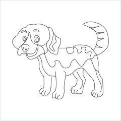 dog coloring page and animal outline design for those who love puppy