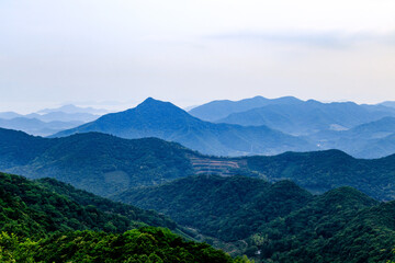 mountain landscape with clouds