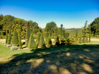 Box topiary found in Eyrignac Manor Garden, Dordogne, France
