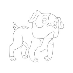 dog coloring page and animal outline design for those who love puppy