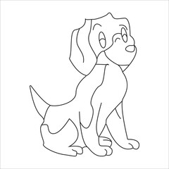 dog coloring page and animal outline design for those who love puppy