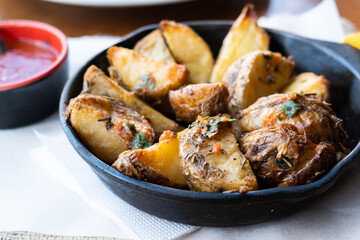 duck with potatoes