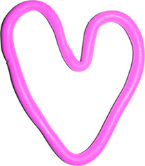 Pink Heart Play-Doh Plastic PNG