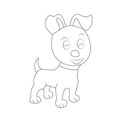 dog coloring page and animal outline design for those who love puppy