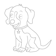 dog coloring page and animal outline design for those who love puppy