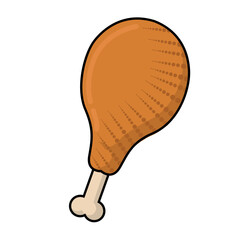 Isolated fries chicken fast food vector illustration