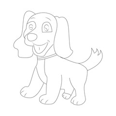 dog coloring page and animal outline design for those who love puppy