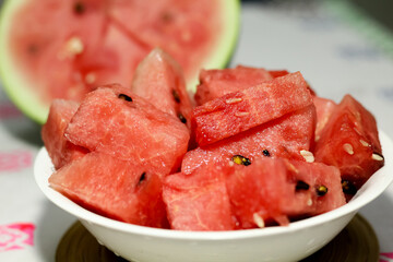 Colourful tasty Watermelon in hot summer season