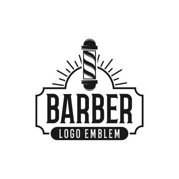 Barber Shop Vintage Element Style logo design