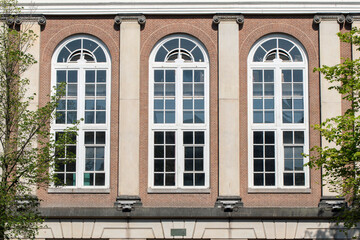 Fototapeta na wymiar Windows On The Compagnietheater Theater At Amsterdam The Netherlands 23-6-2022