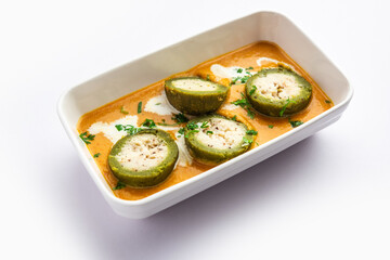 Shaam Savera is a spinach kofta curry where stuffing is made from paneer and the kofta made from spinach