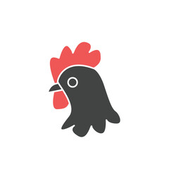 Silhouette Rooster icons  symbol vector elements for infographic web