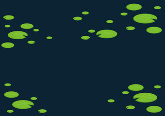 Lily pad pattern vector. wallpaper. free space for text. background. © Supakorn