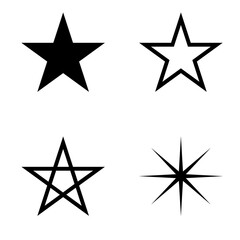 star icon silhouette on white background