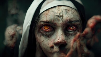 illustration of a female demon