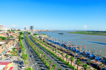 Panorama of Quanzhou, China.