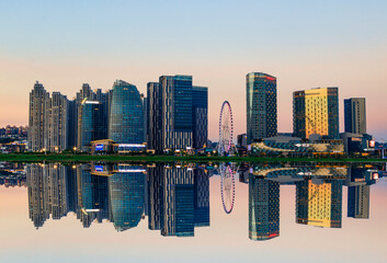 Panorama of Quanzhou, China.