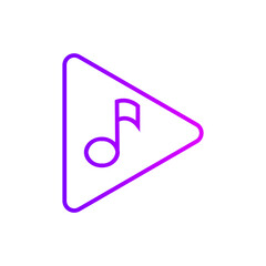 music gradient icon