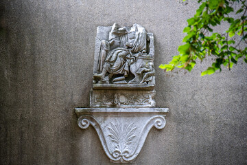 sculpture on the wall