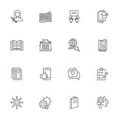 copywriting icons set . copywriting pack symbol vector elements for infographic web