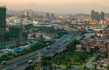 Panorama of Quanzhou, China.