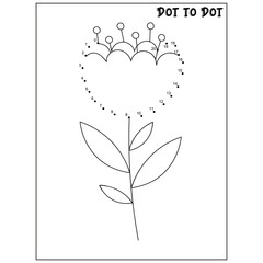 Flower connect the dots activities