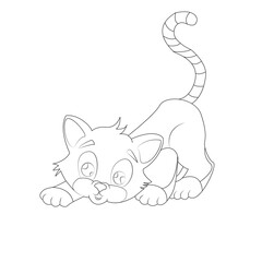 cat coloring page for kids cute animal design and a unique collection of  coloring book 