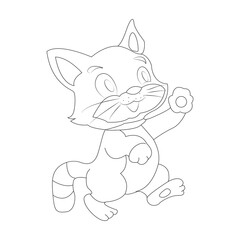 cat coloring page for kids cute animal design and a unique collection of  coloring book 