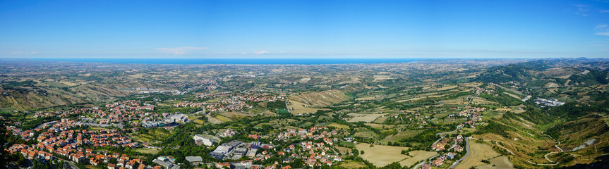 Obraz premium Emilia Romagna landscape and Adriatic sea view, Italy