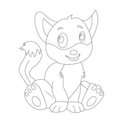 cat coloring page for kids cute animal design and a unique collection of  coloring book 
