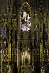 Hondarribia, Spain - The Parish Church of Santa María de la Asunción y del Manzano Altar