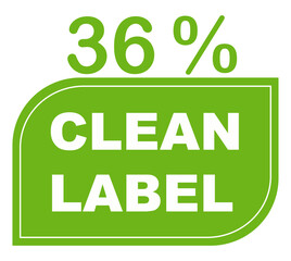 36% pure percentage label