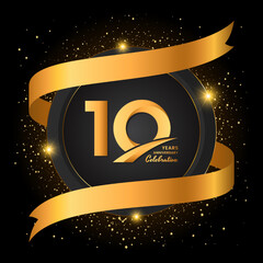 10 Year Anniversary Celebration Template Design