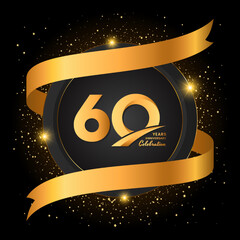 60 Year Anniversary Celebration Template Design