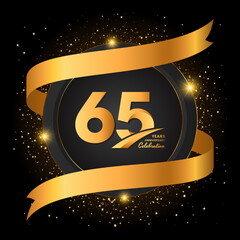 65 Year Anniversary Celebration Template Design