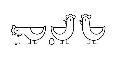 three merry chanterelles vector illustration