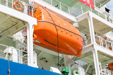 Ship's lifeboat.