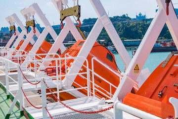 Ship's lifeboat.