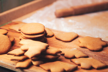 Homemade gingerbread halloween cookies.