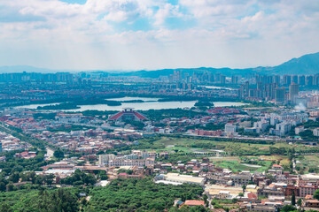 anorama of Quanzhou, Fujian, China.