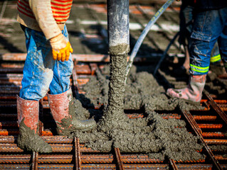 concrete pouring work © fatih